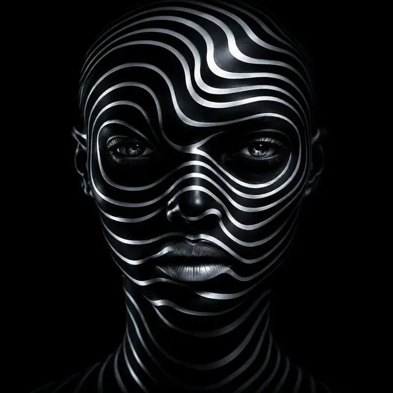 Surreal Optical Illusion Faces