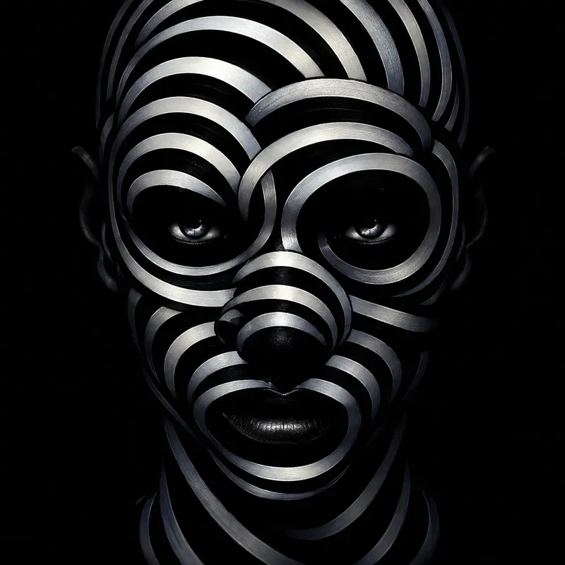 Surreal Optical Illusion Faces