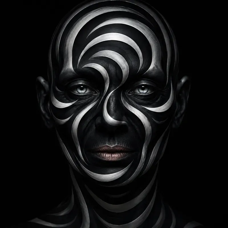 Surreal Optical Illusion Faces