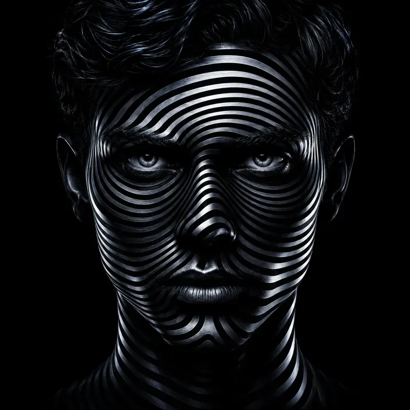 Surreal Optical Illusion Faces