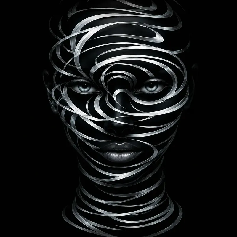 Surreal Optical Illusion Faces
