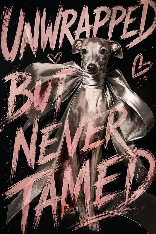Grunge Coquette Animal Poster Style