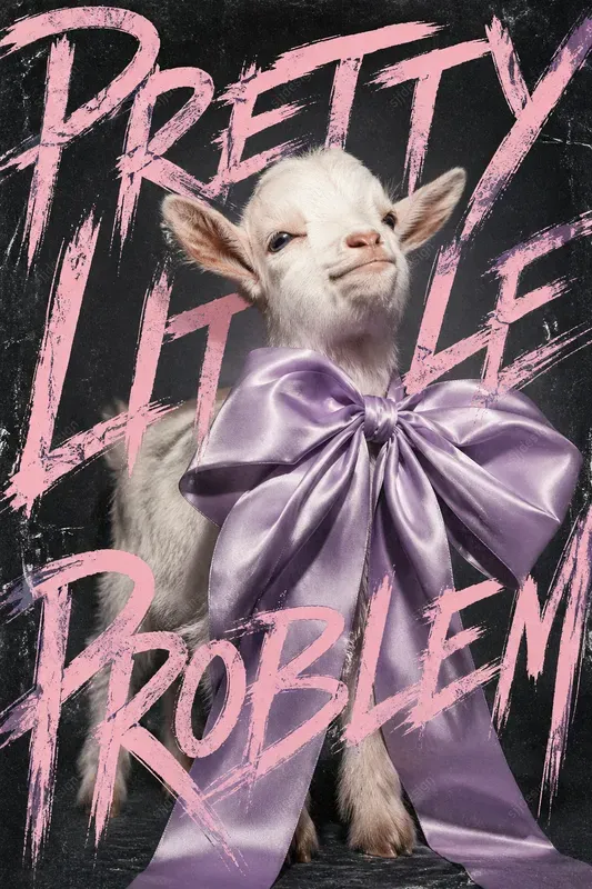 Grunge Coquette Animal Poster Style