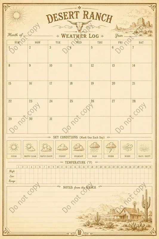 Weather Log Junk Journal Pages