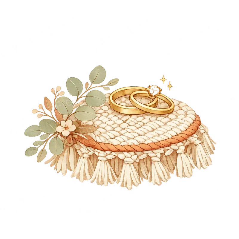 Boho Wedding Vector Cliparts