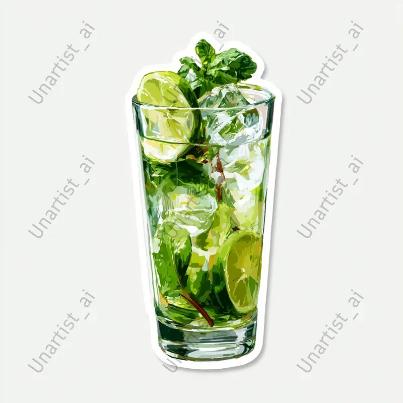 Cocktail Sticker Illustrations
