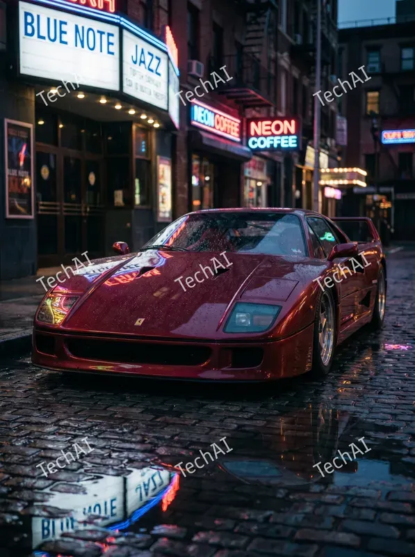 Burgundy Cinematic Automotive Art
