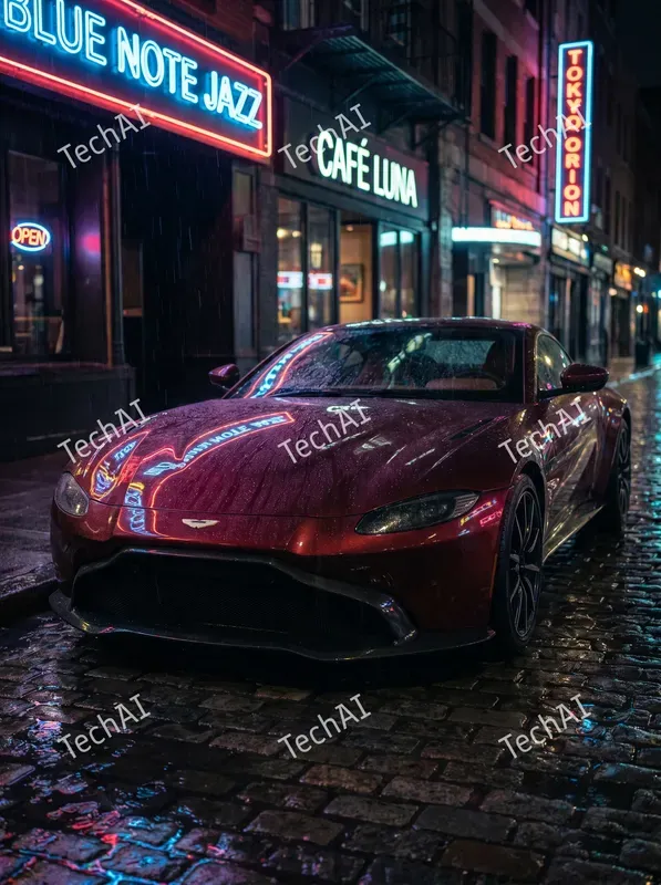 Burgundy Cinematic Automotive Art