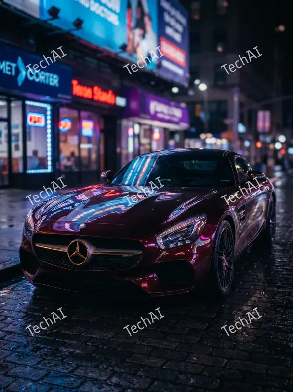 Burgundy Cinematic Automotive Art