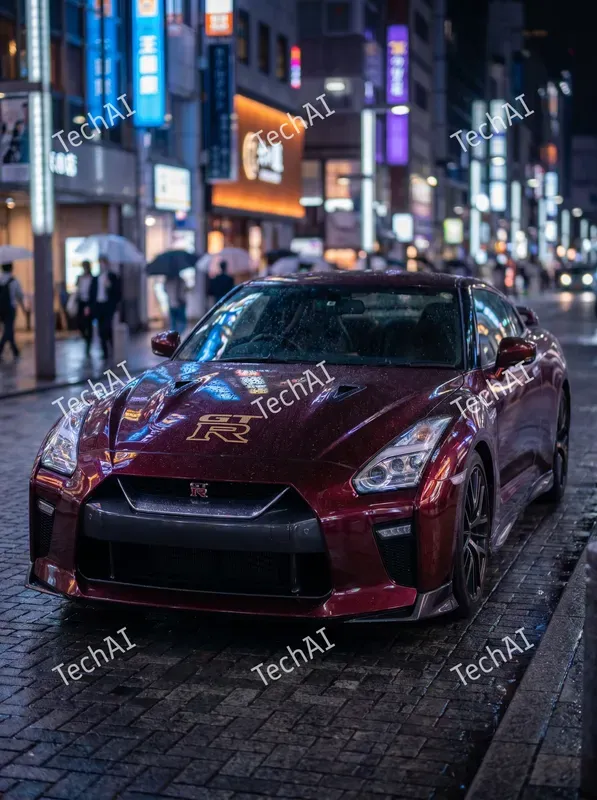 Burgundy Cinematic Automotive Art
