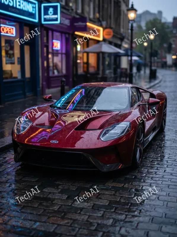 Burgundy Cinematic Automotive Art