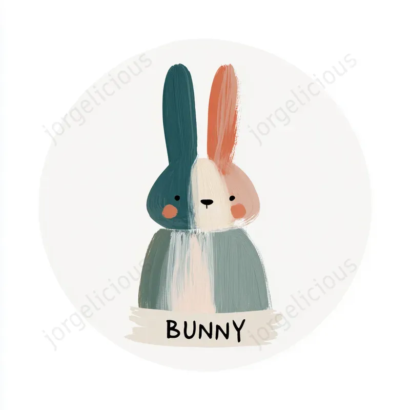 Cute Minimal Gouache Stickers