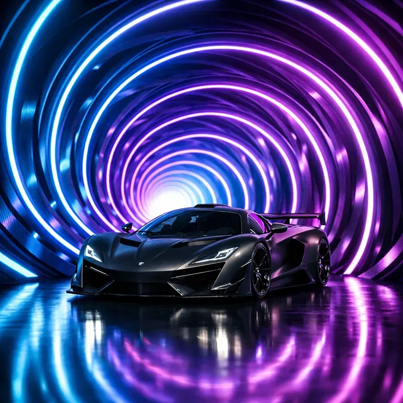 Surreal Spiral Car Tunnels