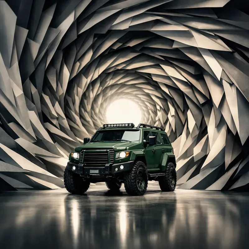 Surreal Spiral Car Tunnels