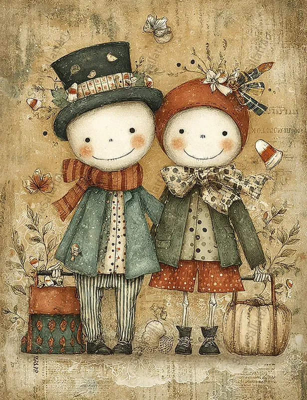Whimsical Halloween Character Ephemera