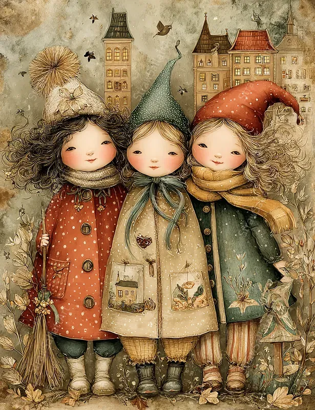 Whimsical Halloween Character Ephemera