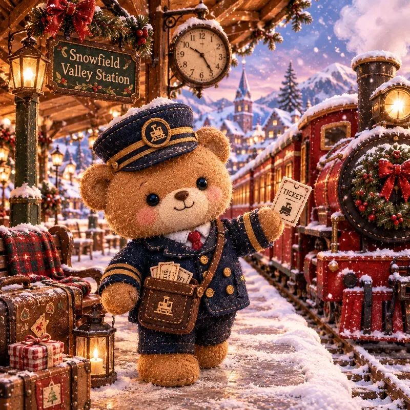 Snowy Christmas Storybook Plushies