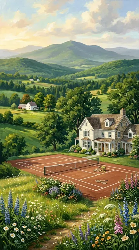 Acrylic Summer In Vermont Illustrations