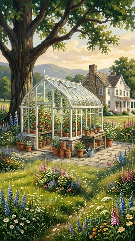 Acrylic Summer In Vermont Illustrations