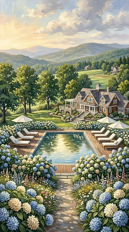 Acrylic Summer In Vermont Illustrations