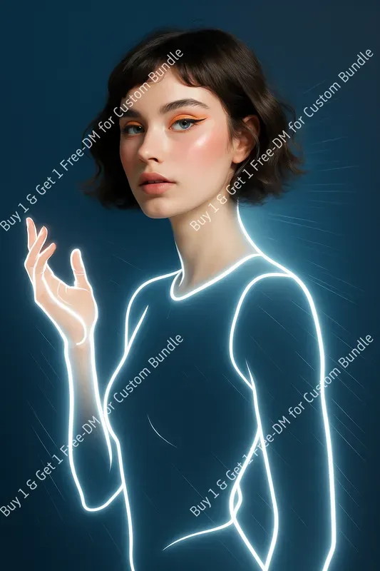 Realistic Portraits Fusion With Line Art