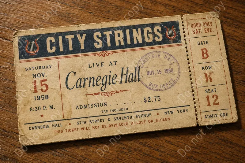 Vintage Concert Ticket Stubs
