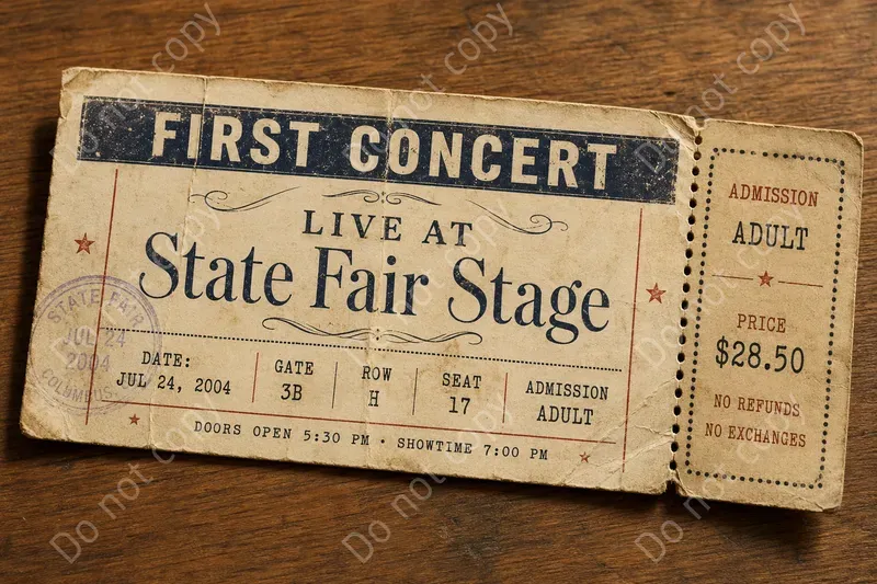 Vintage Concert Ticket Stubs