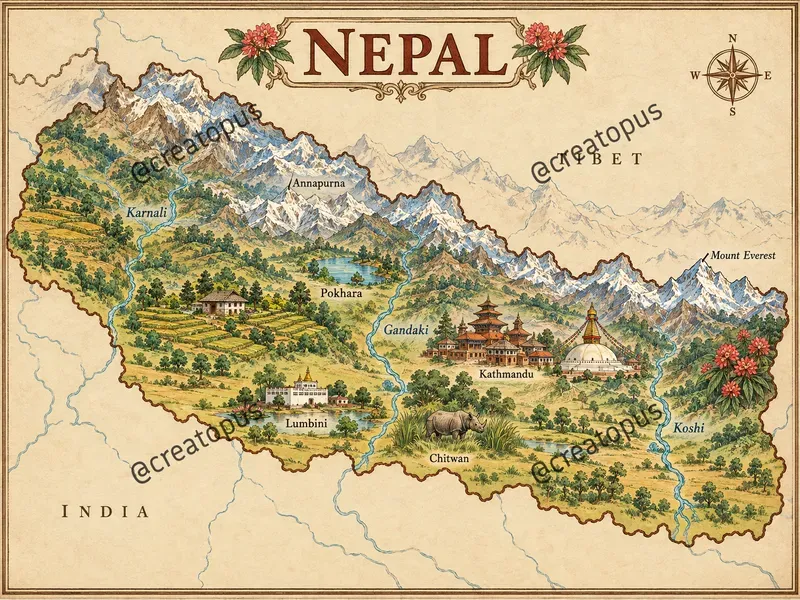 Pictorial Antique Old World Maps