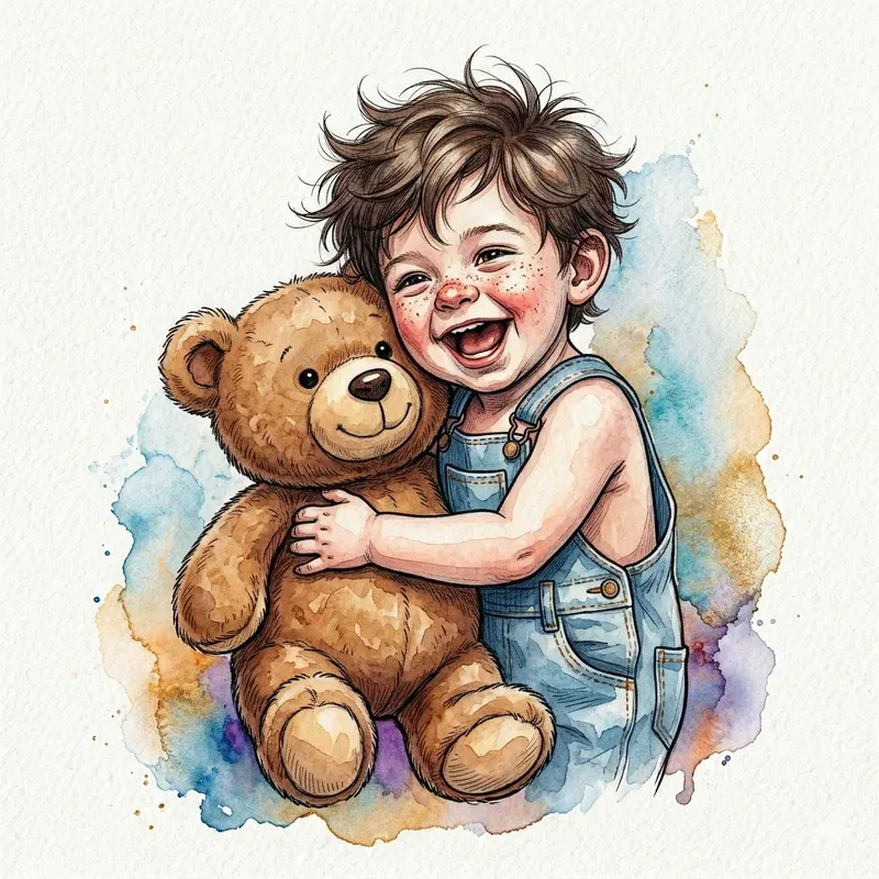 Caricature Watercolor Sticker Art