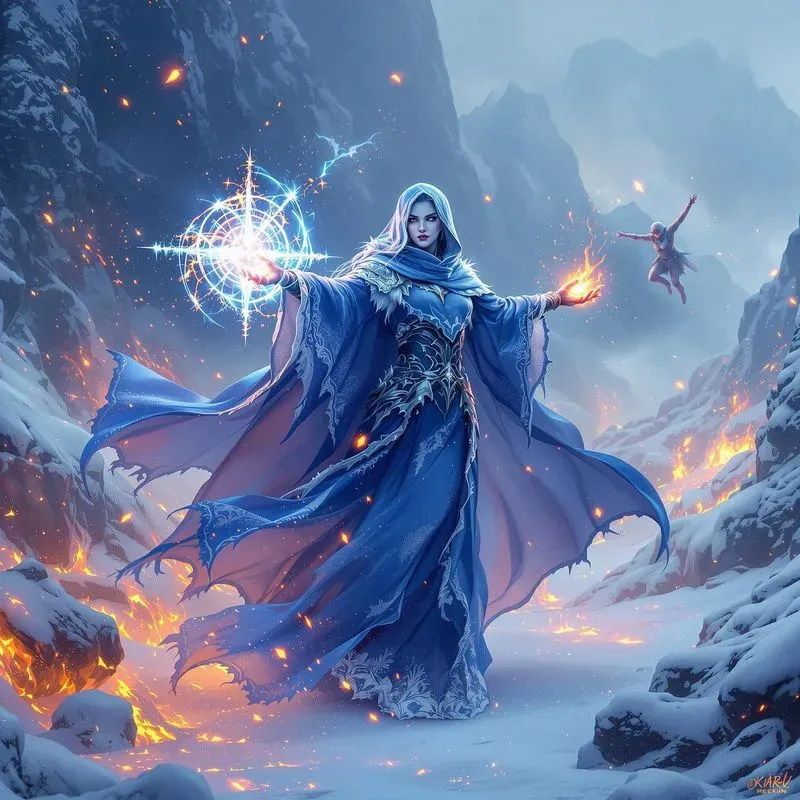 Heaven Vs Hell Fantasy Art RPG Designs
