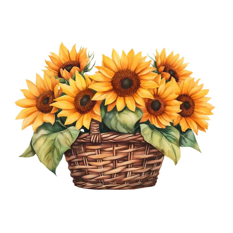 Summer Sunflower Watercolor Illustrations
