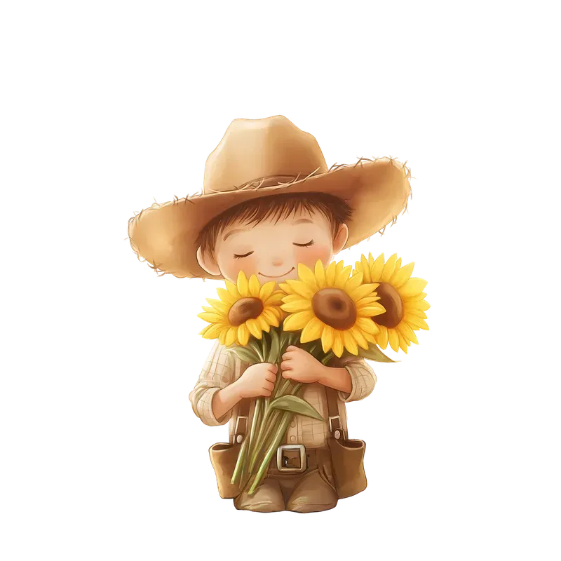 Summer Sunflower Watercolor Illustrations