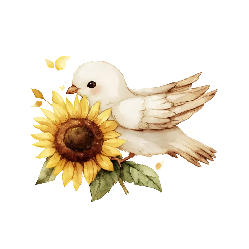 Summer Sunflower Watercolor Illustrations
