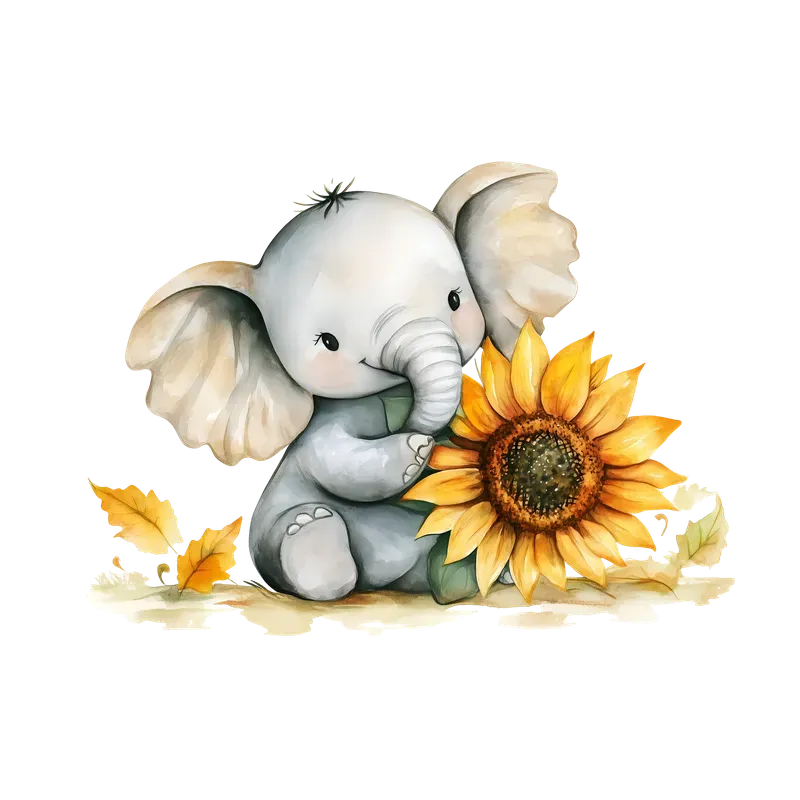 Summer Sunflower Watercolor Illustrations