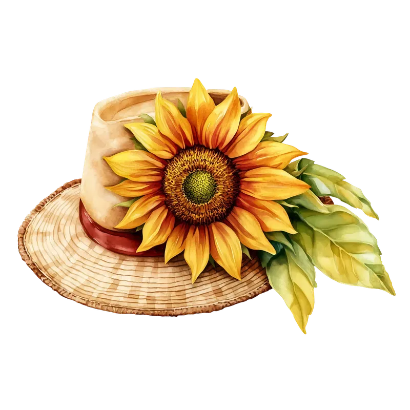 Summer Sunflower Watercolor Illustrations