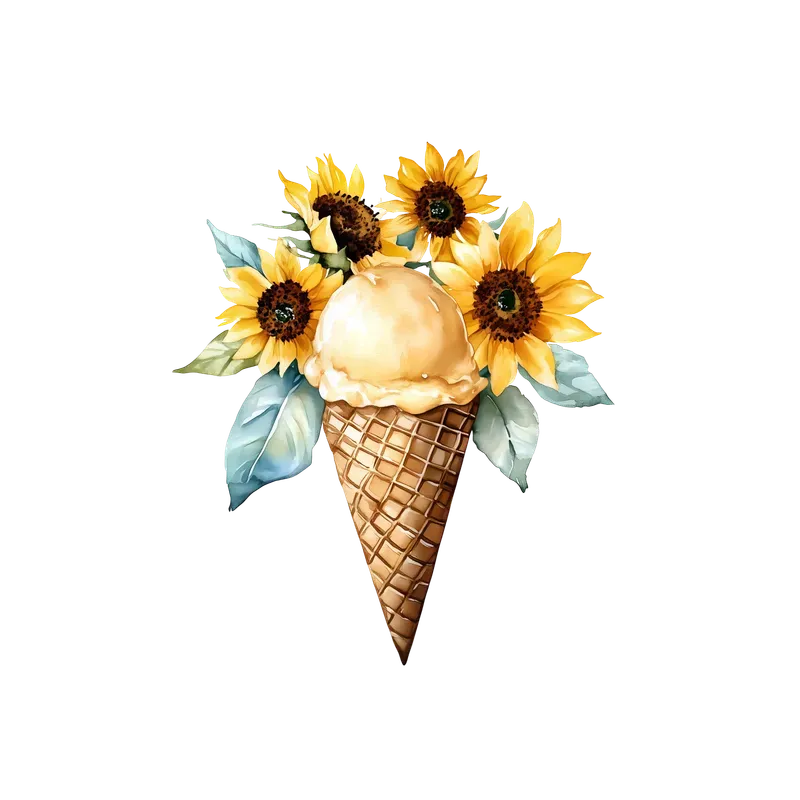 Summer Sunflower Watercolor Illustrations