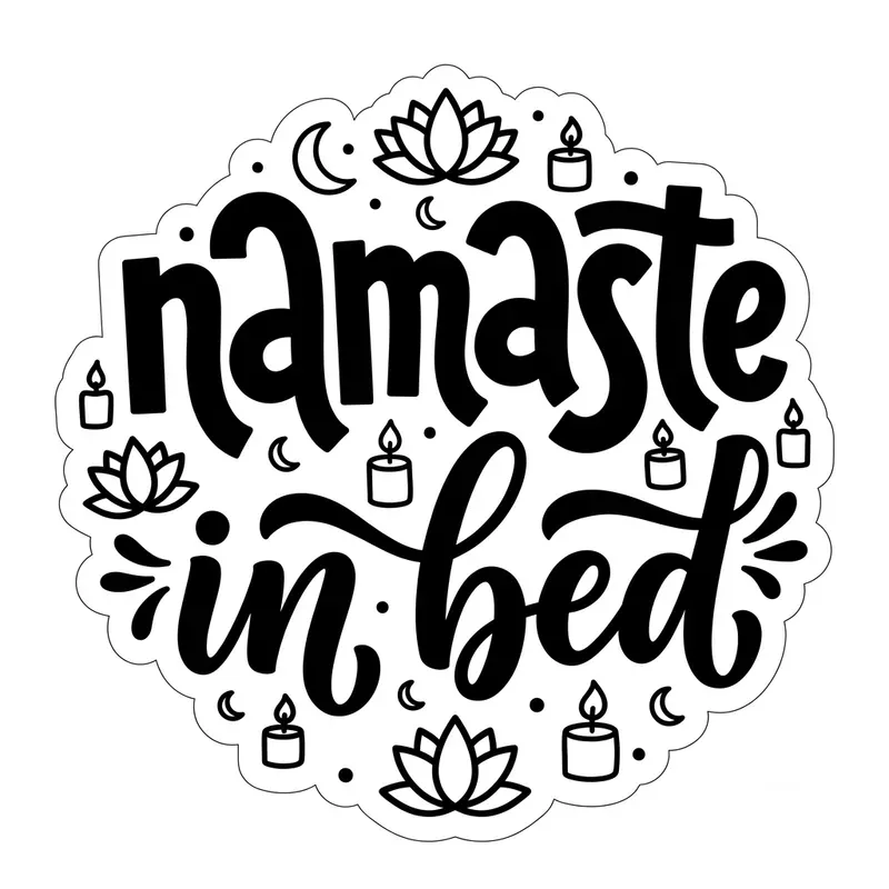 Black White Typography Stickers