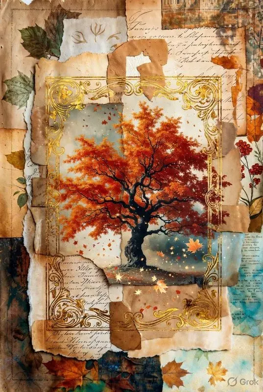 Autumn Fairytale Junk Journal Ephemera