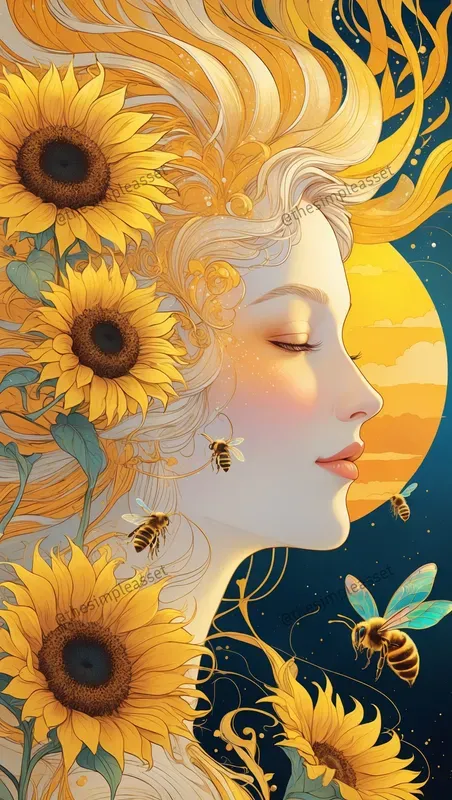 Cosmic Art Nouveau Portraits
