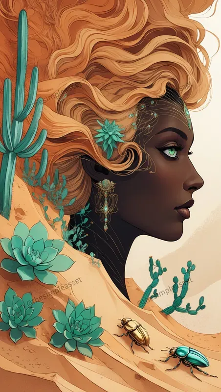 Cosmic Art Nouveau Portraits