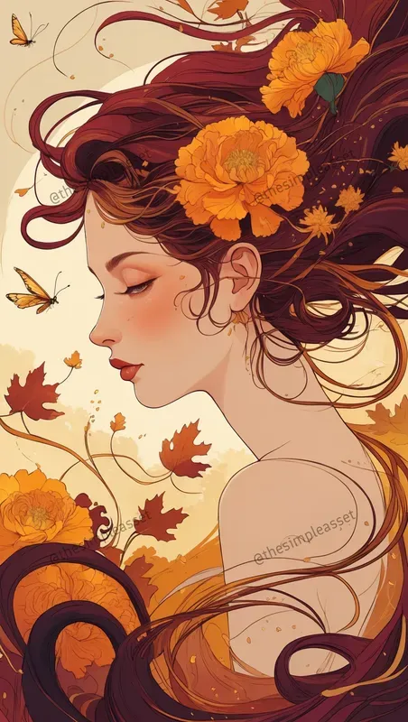 Cosmic Art Nouveau Portraits