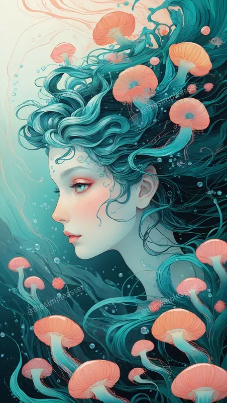 Cosmic Art Nouveau Portraits