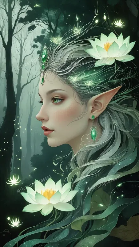 Cosmic Art Nouveau Portraits