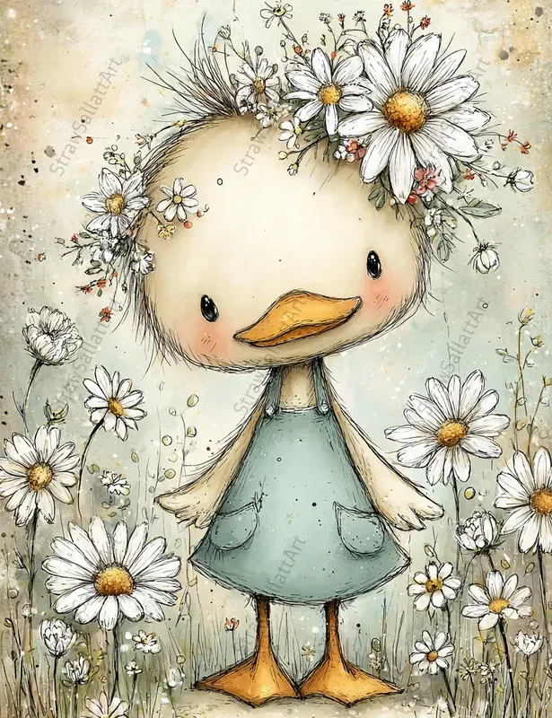 Summer Daisy Character Junk Journal Pages
