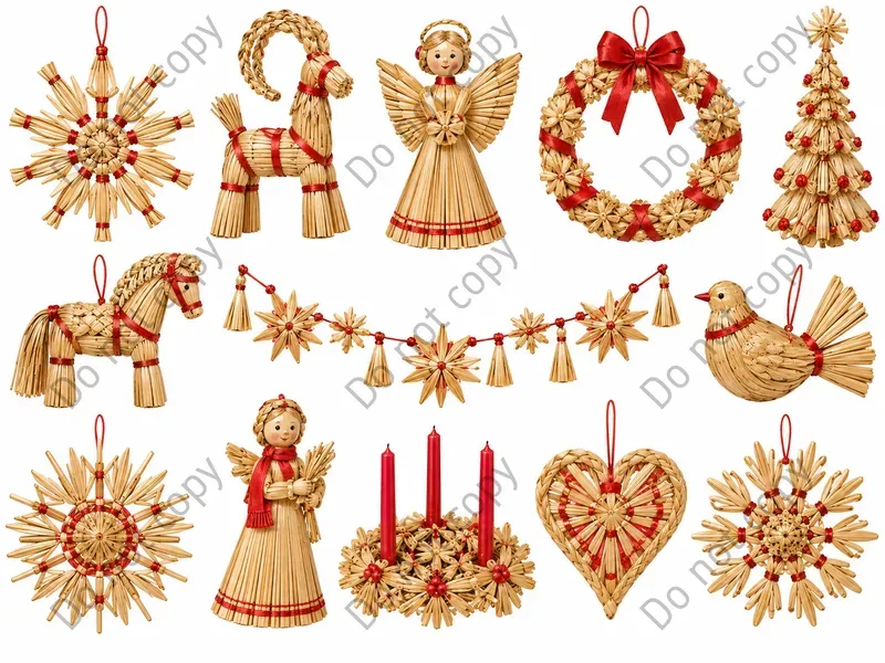 Vintage Christmas Decoration Clipart