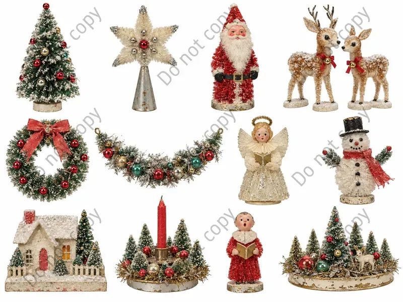 Vintage Christmas Decoration Clipart