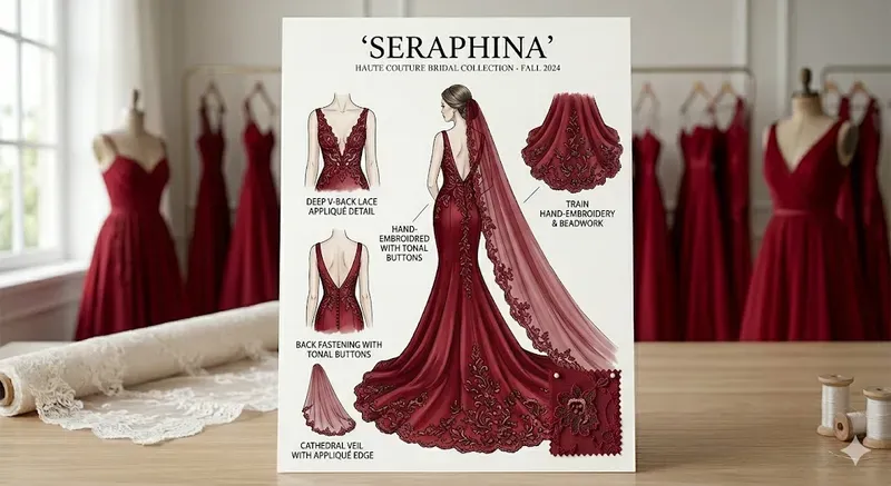 Wedding Dress Sketch Boards With Photos