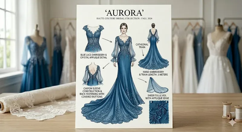 Wedding Dress Sketch Boards With Photos