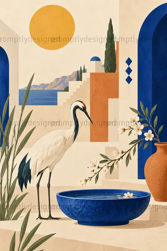 Modern Mediterranean Fusion Wall Art