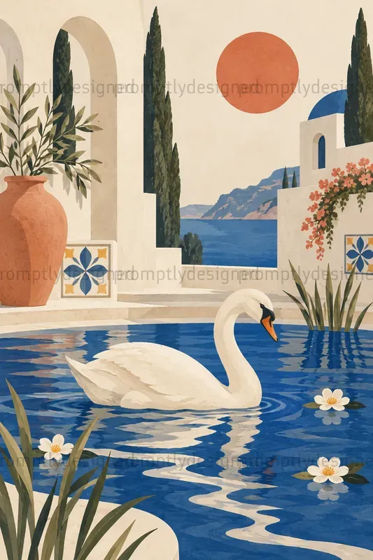 Modern Mediterranean Fusion Wall Art